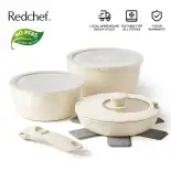 Redchef Bộ 9 Nồi Chảo Chống Dính Không Độc Hại Tay Cầm Tháo Rời Phù Hợp Mọi Loại Bếp Không Chứa PFAS PTFE PFOA