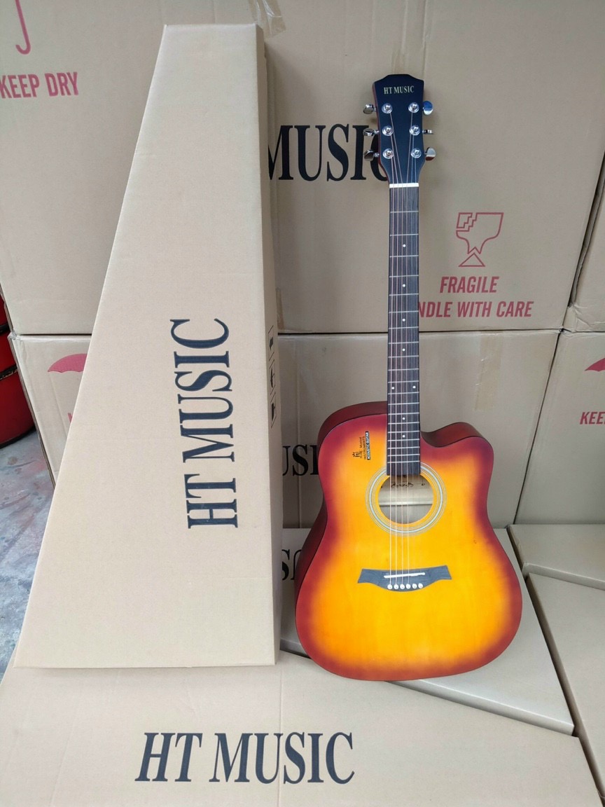 Đàn guitar giá rẻ - Đàn Guitar Acoustic 41 (dáng D Cutaway) Có Ty Chỉnh Cần Guitar Sinh Viên Giá Rẻ - 8