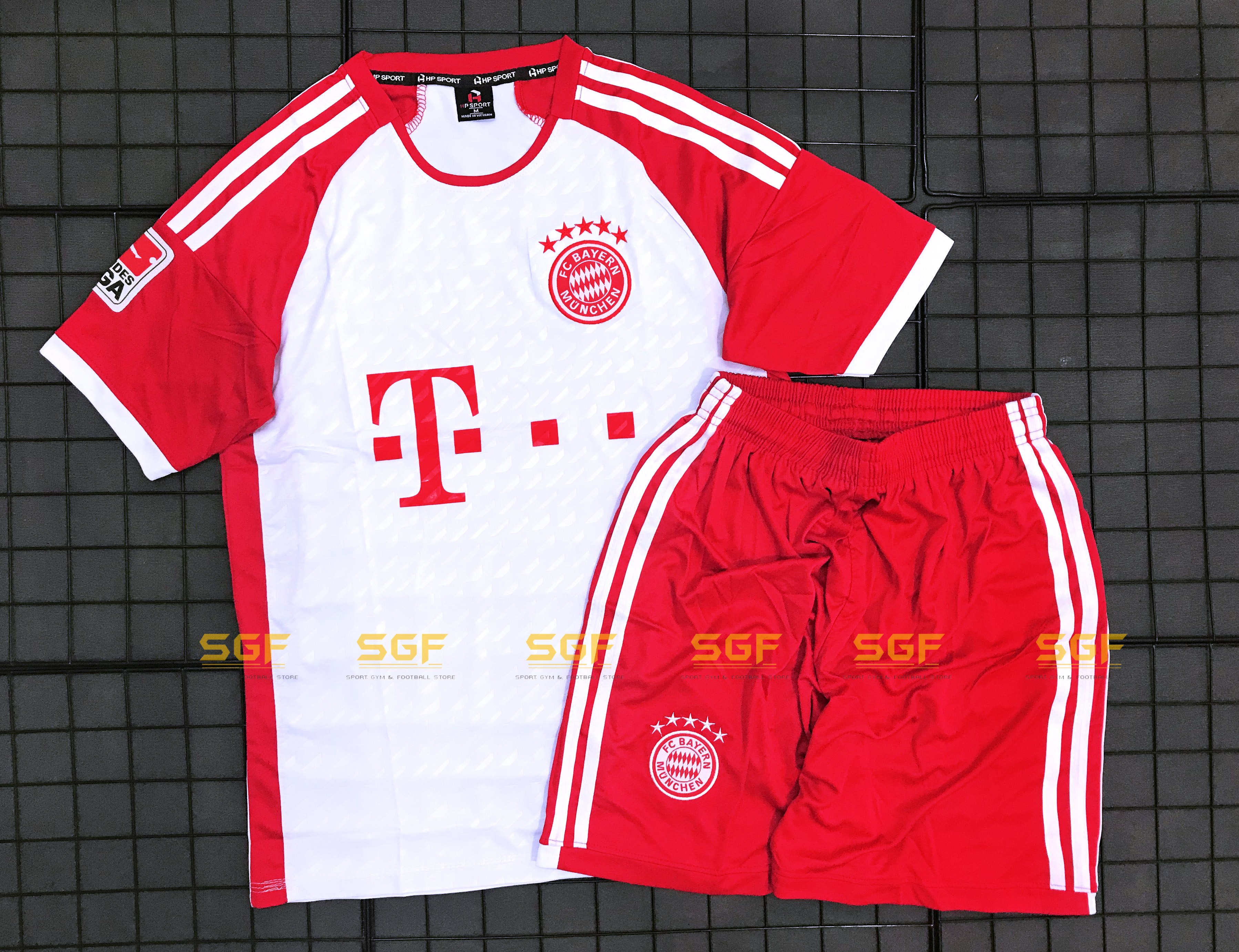 [HCM]Quần Áo Bóng Đá BAYERN trắng sân nhà 2023