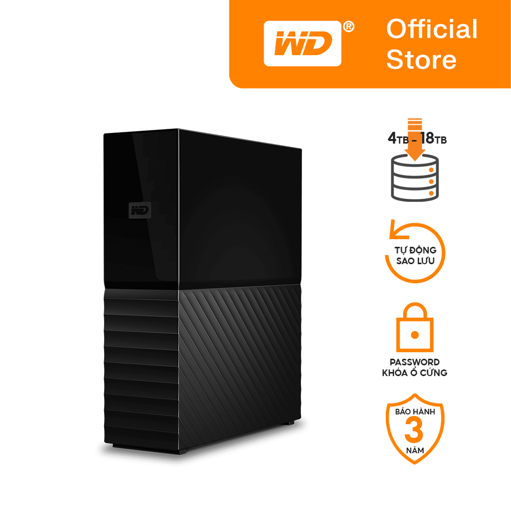 Ổ cứng mạng  Western Digital WD My Book 4TB/6TB/8TB/12TB/14TB/16TB/18TB 3.5 inch USB 3.0 Personal Storage  - Bảo Hành 3 Năm - Chính Hãng - Tặng Hộp Đựng Chống Sốc
