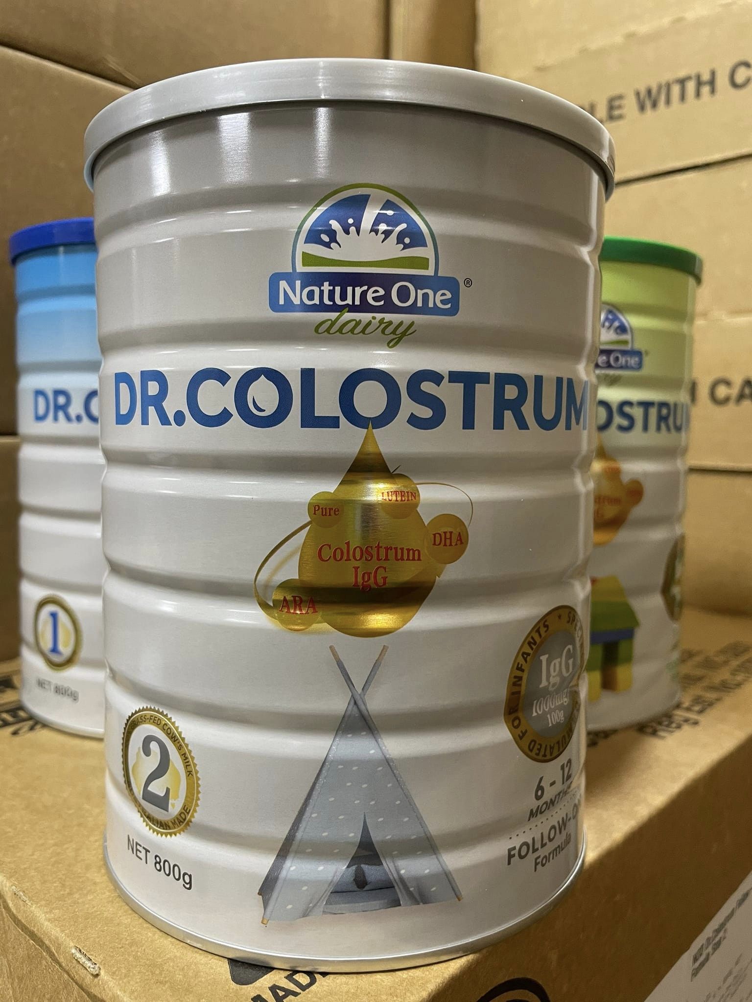Sữa non Dr. Colostrum số 2  6th-12th nội địa Úc lon 800g date T11 23