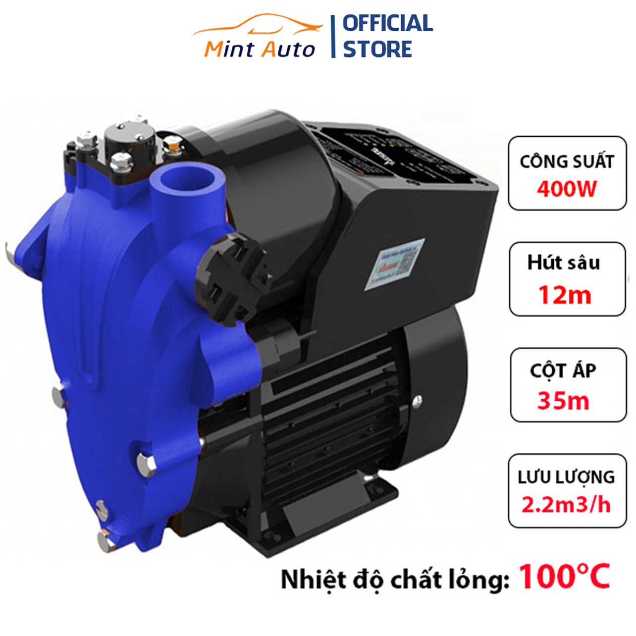 Máy Bơm Nước Thông Minh Taesung Tsm-400A (400W) - Máy Bơm Tăng Áp Điện Tử Không Gây Ồn - Chuyên Dụng Cho Các Hộ Gia Đình