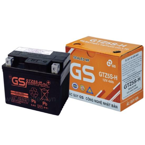 Bình ắc quy 12V - 4Ah GS GTZ5SH - Dành cho xe Honda, Yamaha, Suzuki