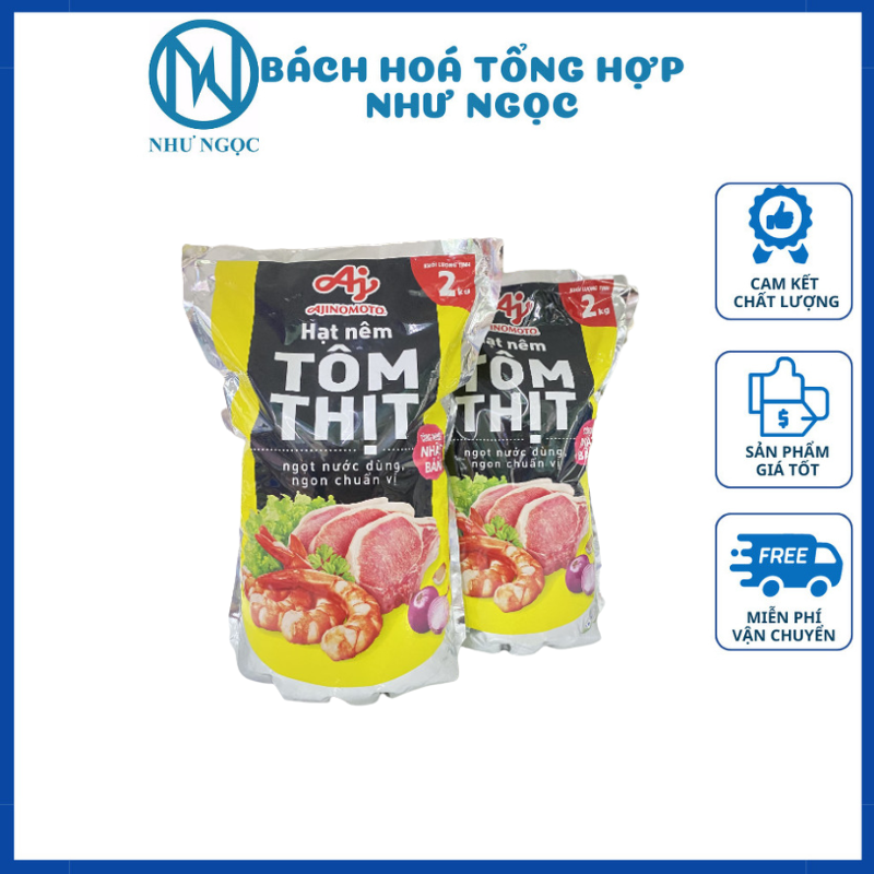 Hạt Nêm Ajinomoto Tôm Thịt Gói Lớn 2Kg Siêu Tiết Kiệm Sản Xuất Theo Công