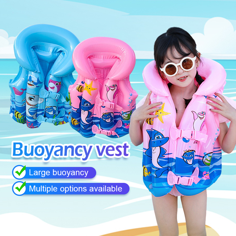 Áo phao bơi trẻ em, áo phao bơi cho bé, áo phao bơi bơm hơi, phao bơi hình hoạt hình cho bé 12.5-60kg, từ 1 đến 12 tuổi