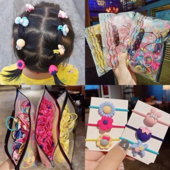 Gói 20 dây buộc tóc đáng yêu cho bé