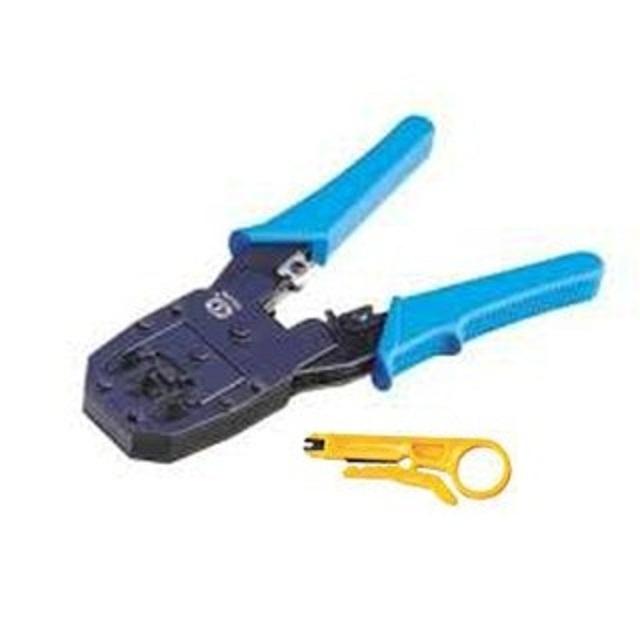 Kìm bấm đầu dây mạng đa năng, tặng kèm đầu rj 45 mạng lan dom