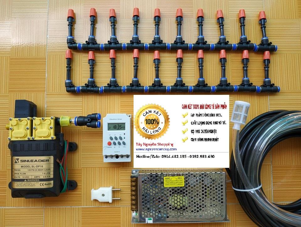 Trọn bộ tưới phun sương tưới lan tự động 20 béc cam đơn hướng - 20 Béc cam