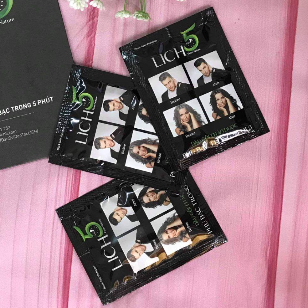 Combo 3 gói lich5 nhuộm đen tóc