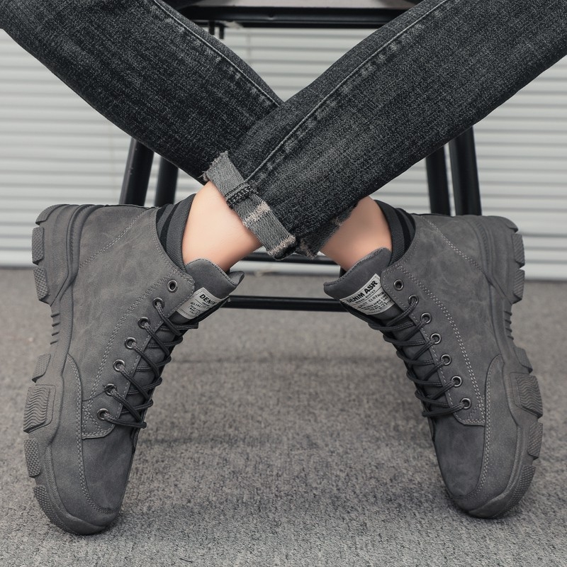 Giày cao cổ nam Denim ARS dáng thể thao thời trang đẹp 9