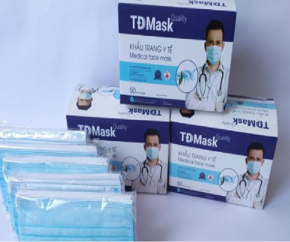 Khẩu trang y tế TĐ Mask 4 lớp kháng khuẩn (50 cái/hộp)