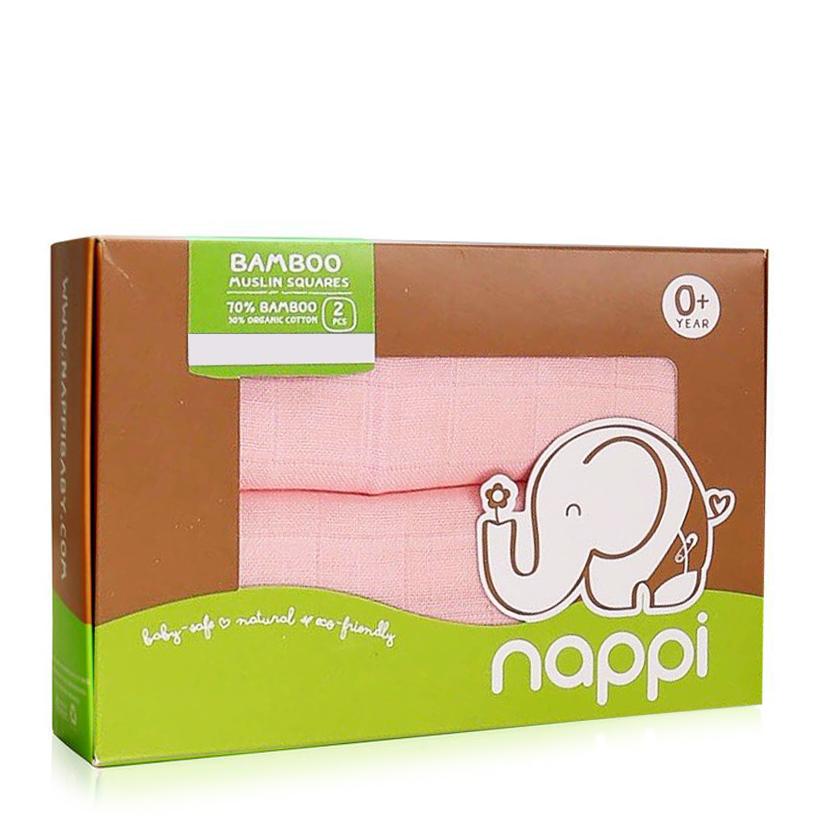 Hộp khăn set 2 màu hồng Nappi 77x77cm