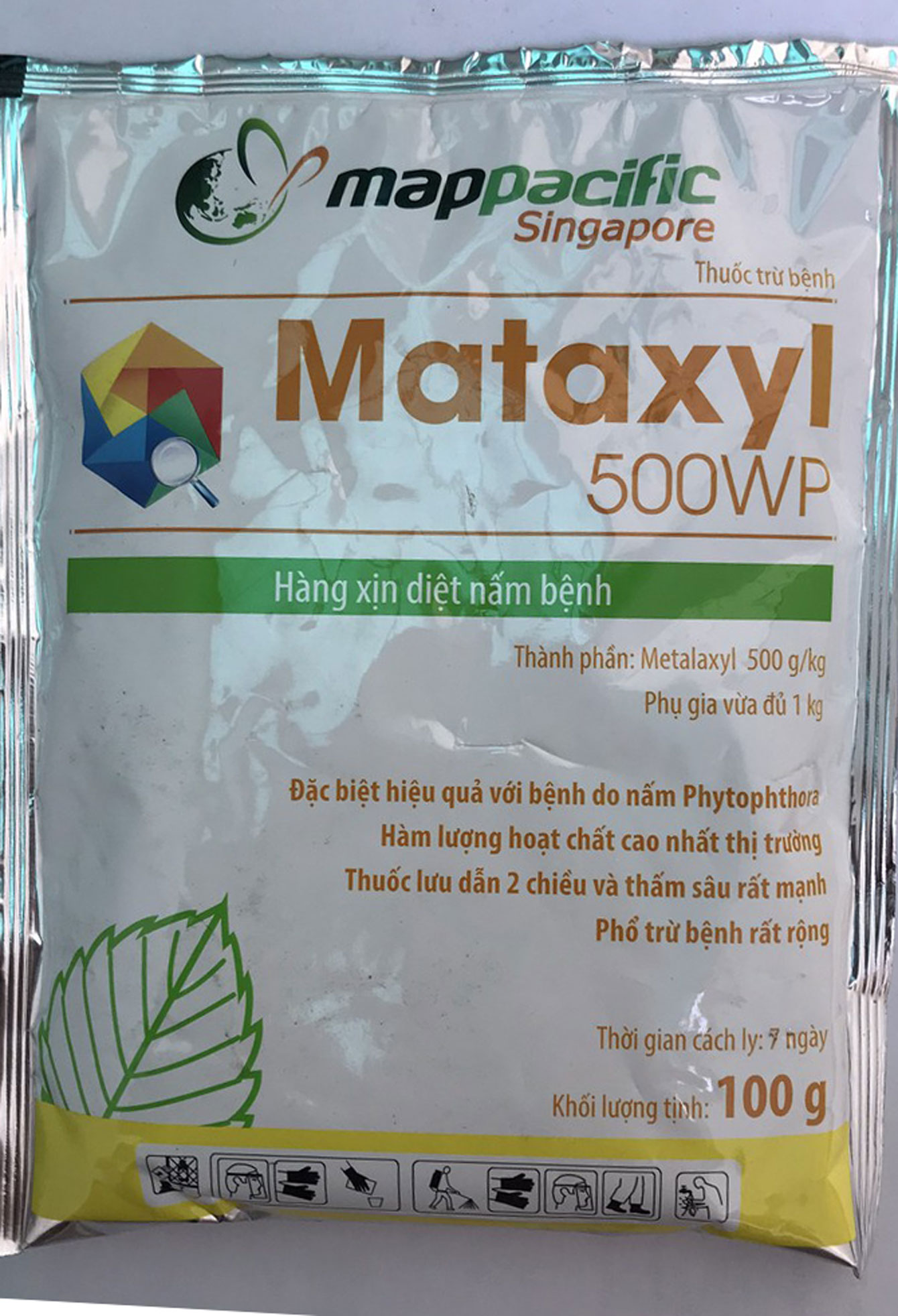 Thuốc trừ bệnh mataxyl 500wp gói 100gr,