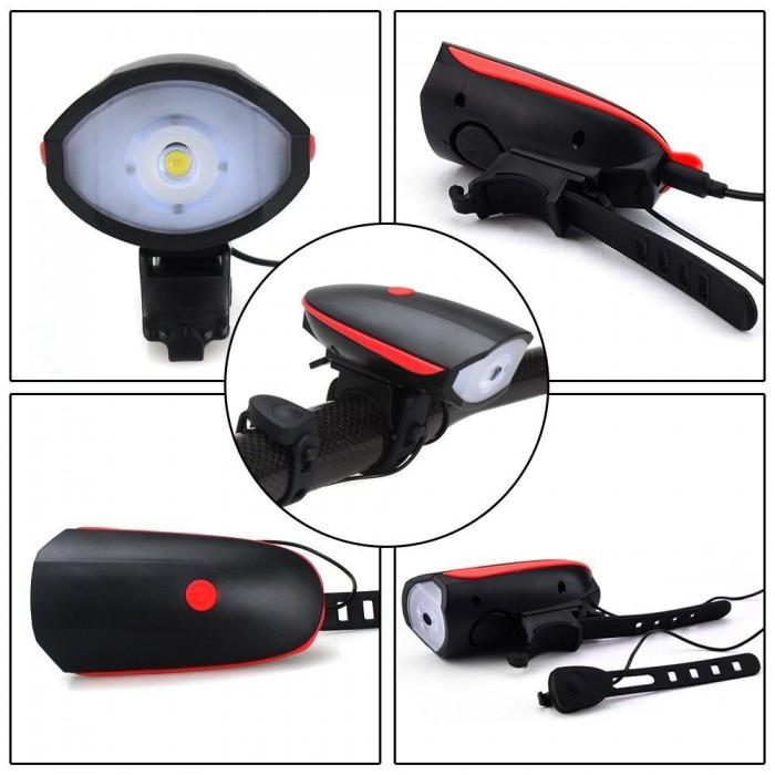 [HCM]Đèn Còi XE ĐẠP sạc điện USB 7588 CHỐNG NƯỚC TUYỆT ĐỐI SPEAKER BICYCLE LIGHT