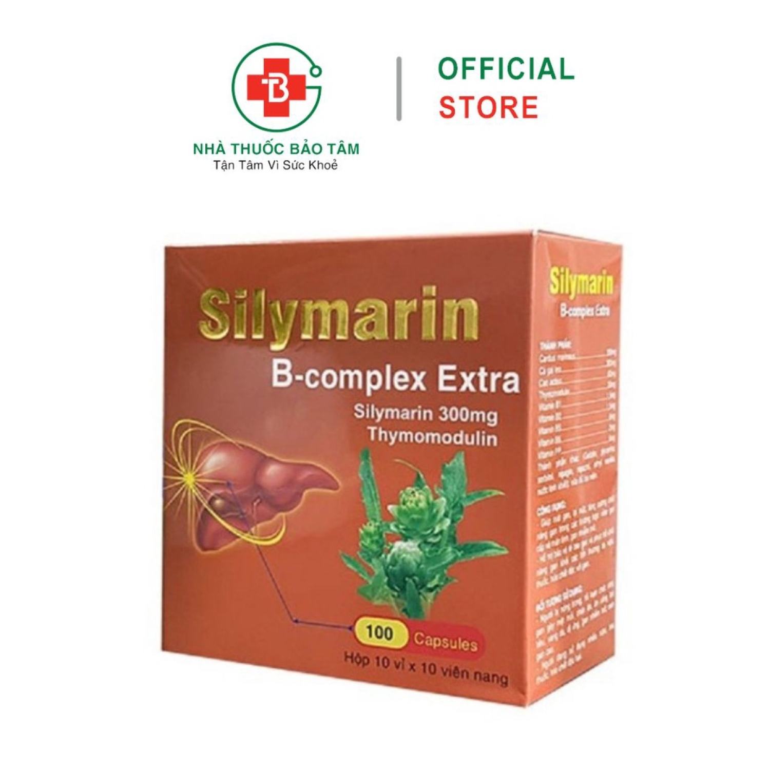 Viên Uống Bổ gan Silymarin B-complex Extra giải độc gan, hạ men gan