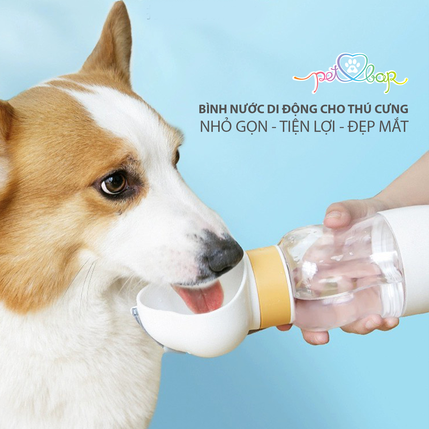[Hoàn Tiền 10%] Bình nước di động cho thú cưng – Dụng cụ uống nước cầm tay du lịch tiện dụng cho chó mèo