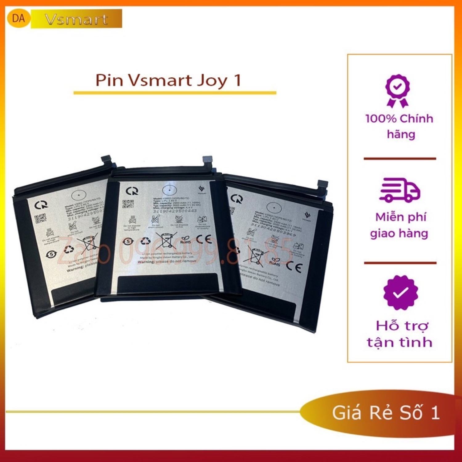 Pin Vsmart Joy 1 Zin New Chính hãng