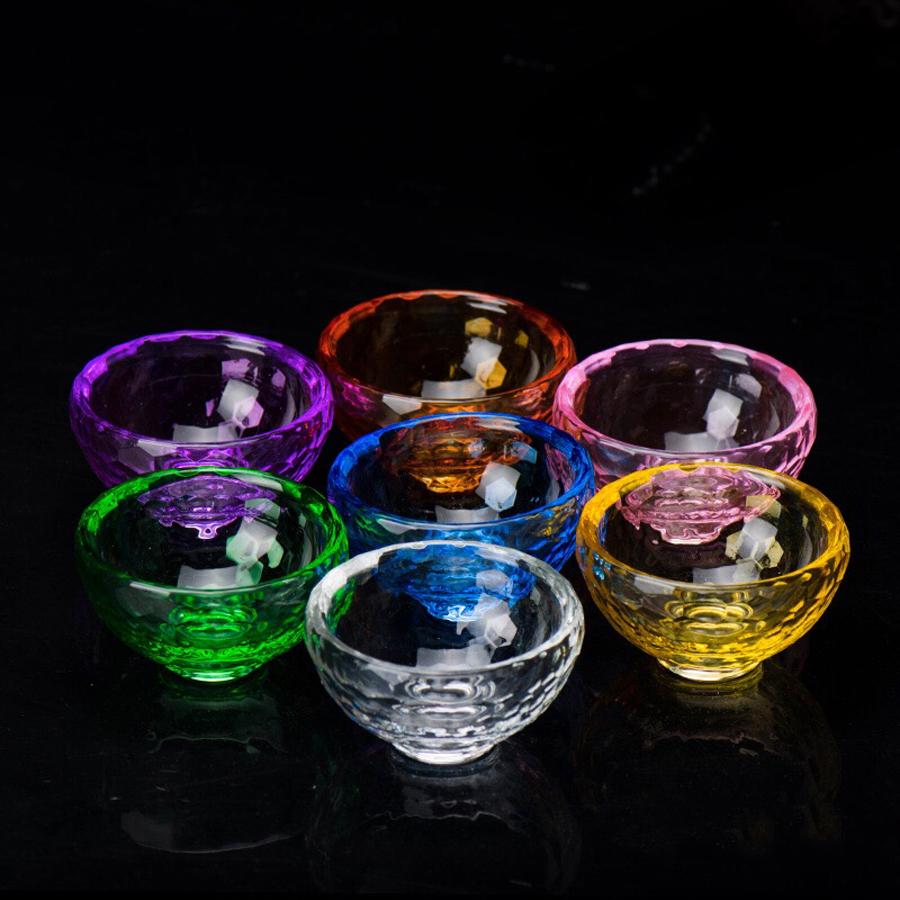 Chén cúng thủy tinh 7 màu 6cm
