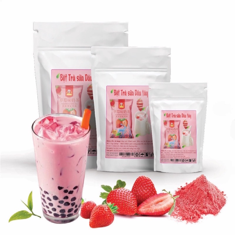 200gr bột trà sữa dâu