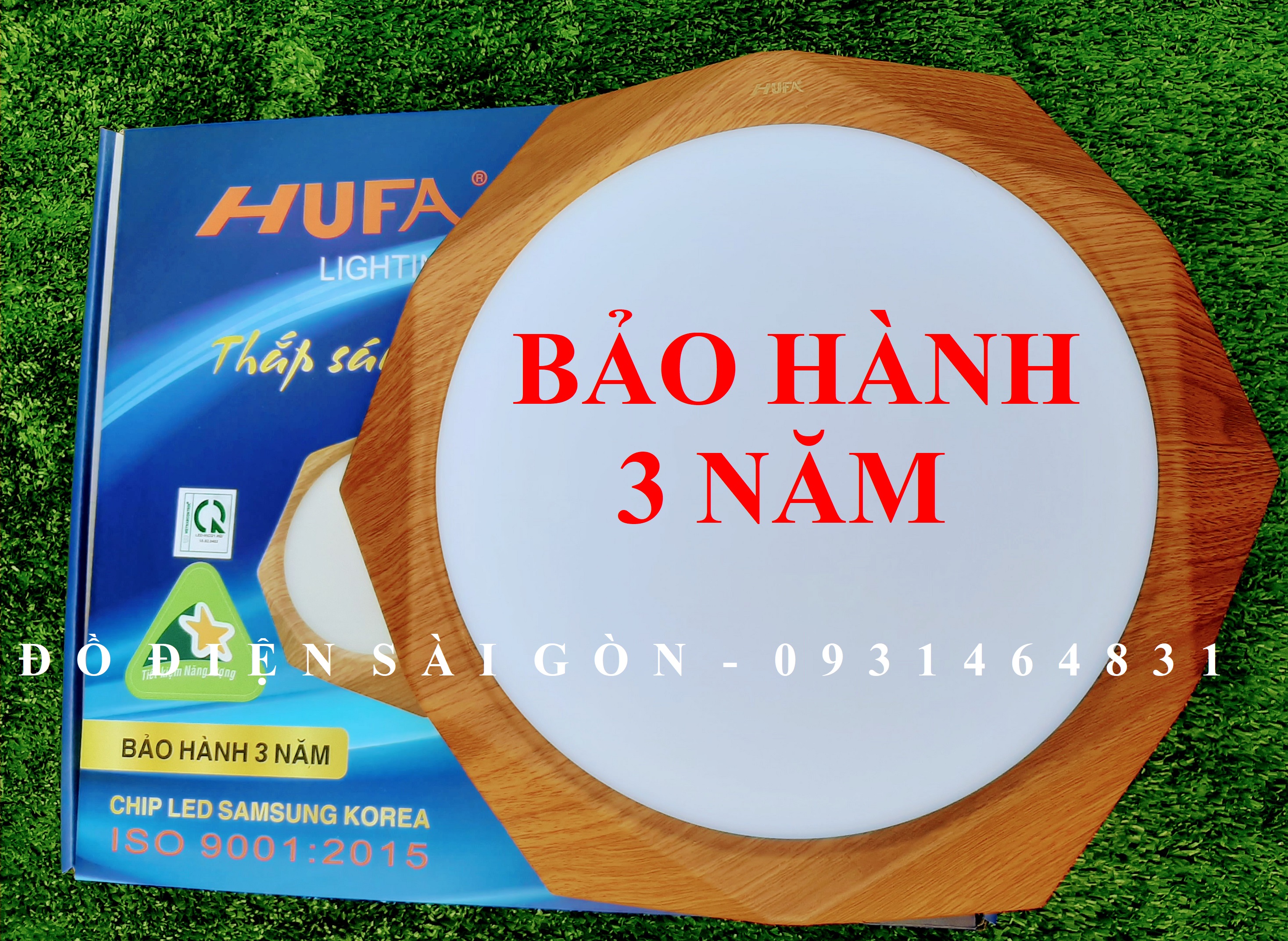 (Chính hãng) Đèn Led Ốp Trần HUFA 18W 24W Hình Kim Cương 3 Chế Độ Sáng