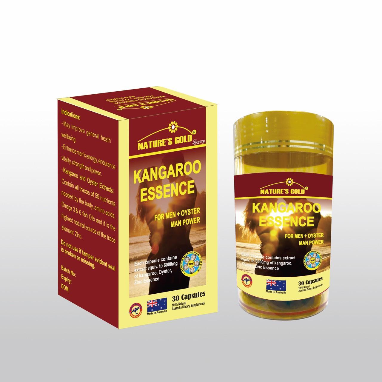 [HCM]Viên uống bổ thận tráng dương tăng cường sinh lý - Kangaroo Essence For Men 6000mg + 1000 OYSTER (Hàu) + Zn (Kẽm) - 110 viên/hộp