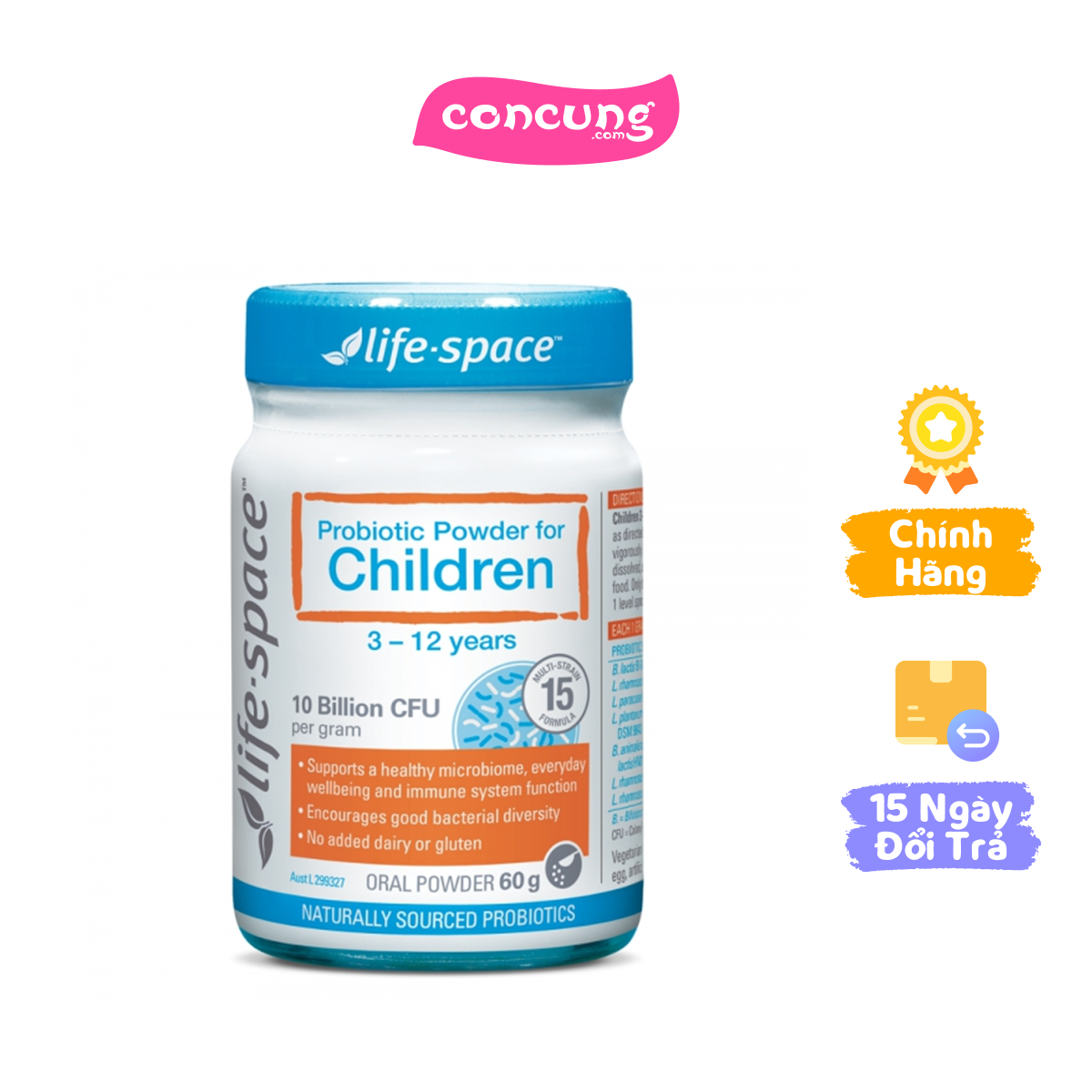 Life Space Probiotic Powder for Children 3 - 12 tuổi 60g