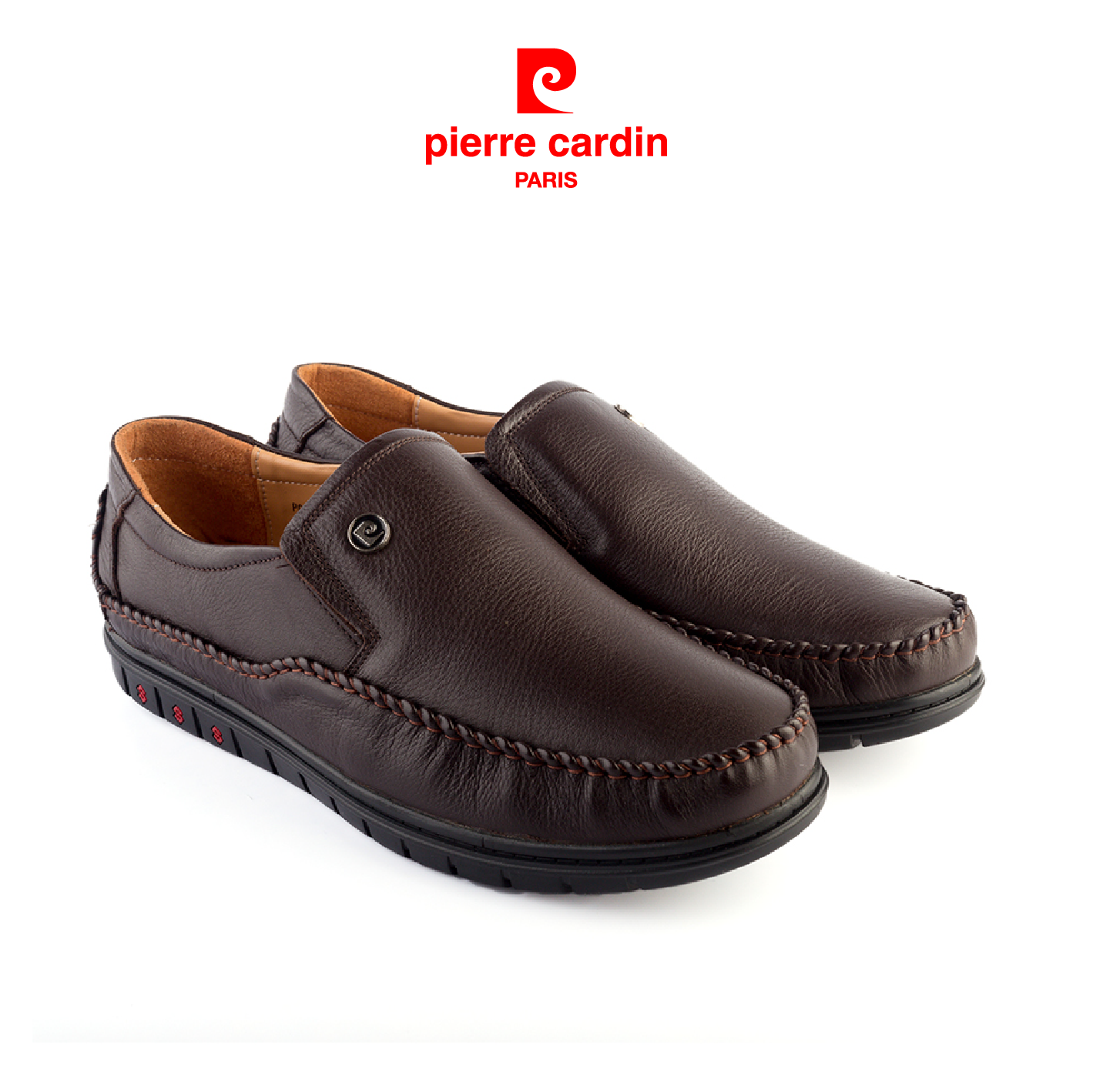 Giày Da Pierre Cardin Loafer màu nâu PCMFWL083