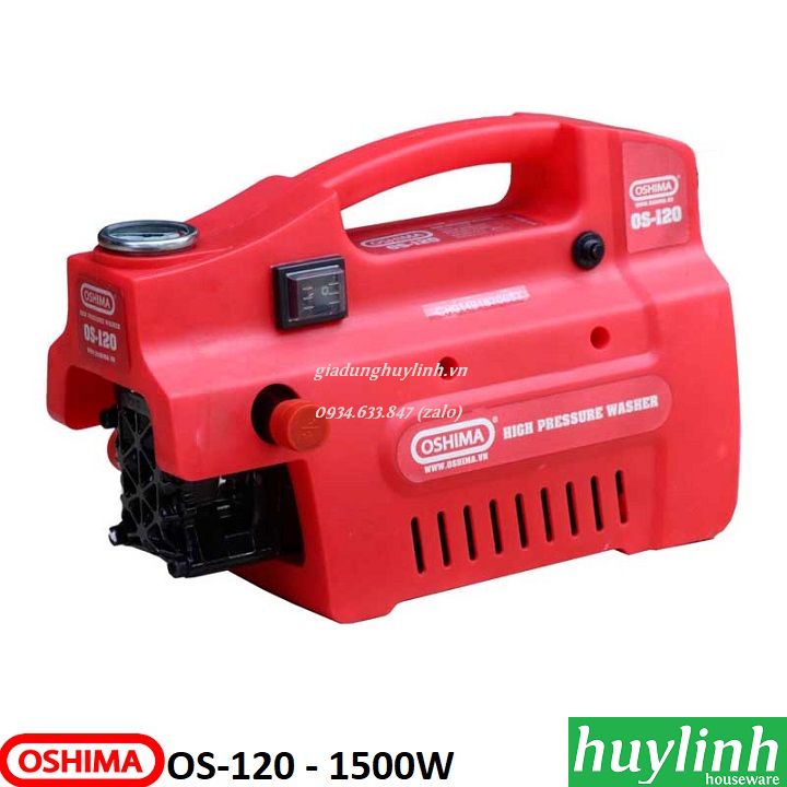 Máy xịt rửa xe oshima os120 - 1500w - tặng bình xà bông