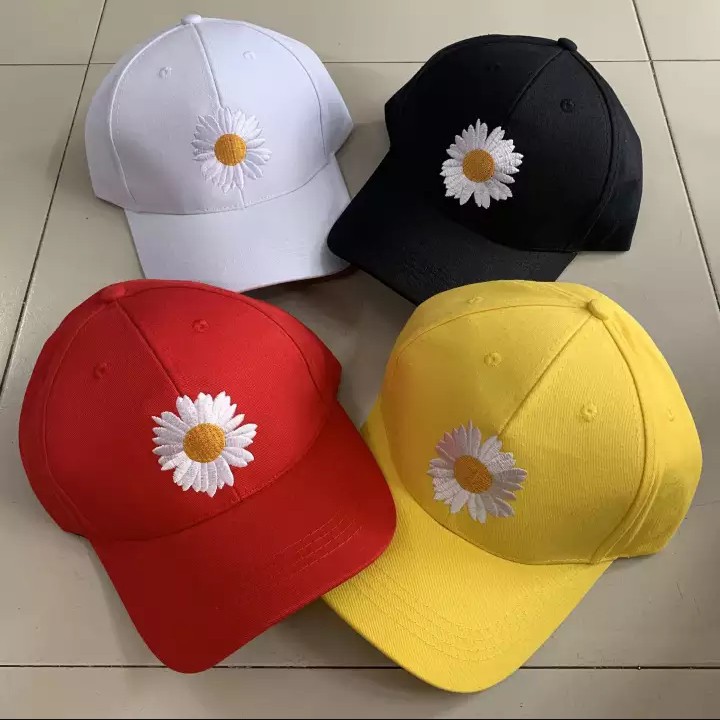 Mũ lưỡi trai Unisex nam nữ Thêu Hoa Cúc