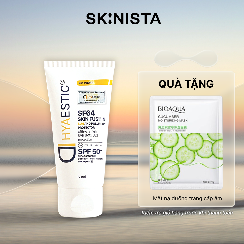 Kem chống nắng bảo vệ tối đa hyaestic skin fusion sf64 sun and pollution protector spf50+