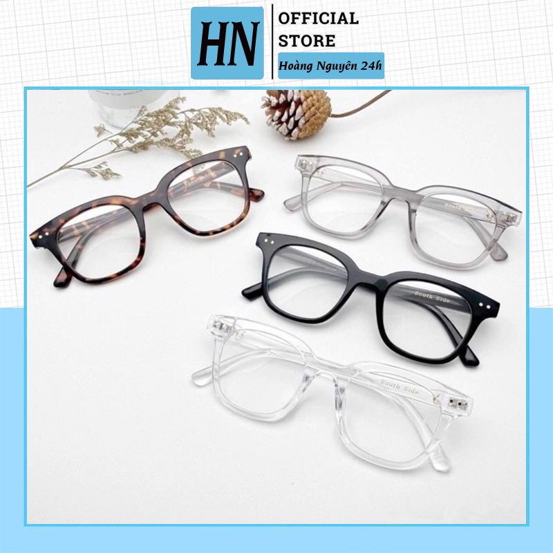 Mắt Kính Gọng Cận Thời Trang Form Vuông 424 Có 2 Chấm Góc Hot Trend