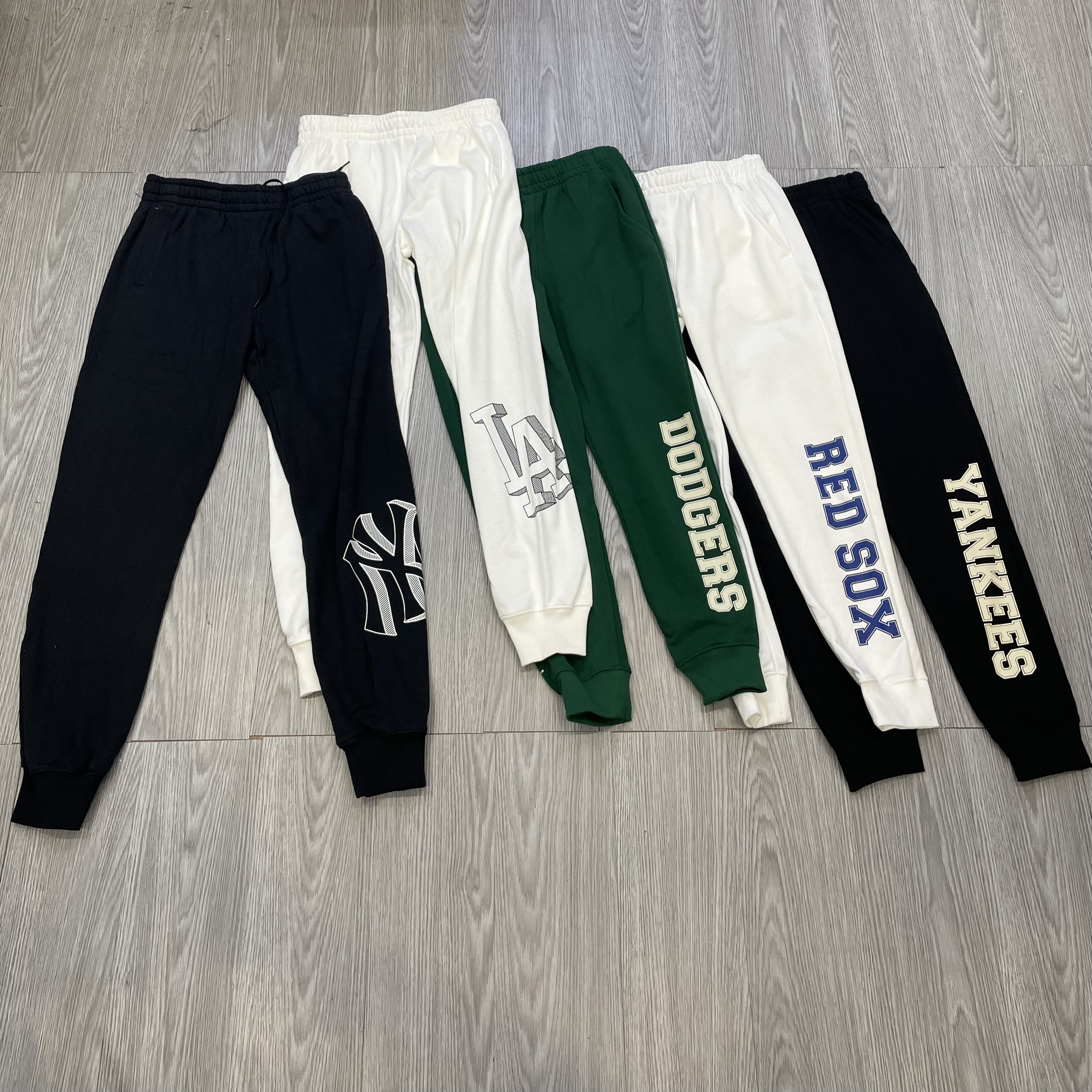 Quần nỉ jogger nam nữ MLB NY Big Logo nhiều hàng xuất dư cao cấp phong cách Hàn Quốc
