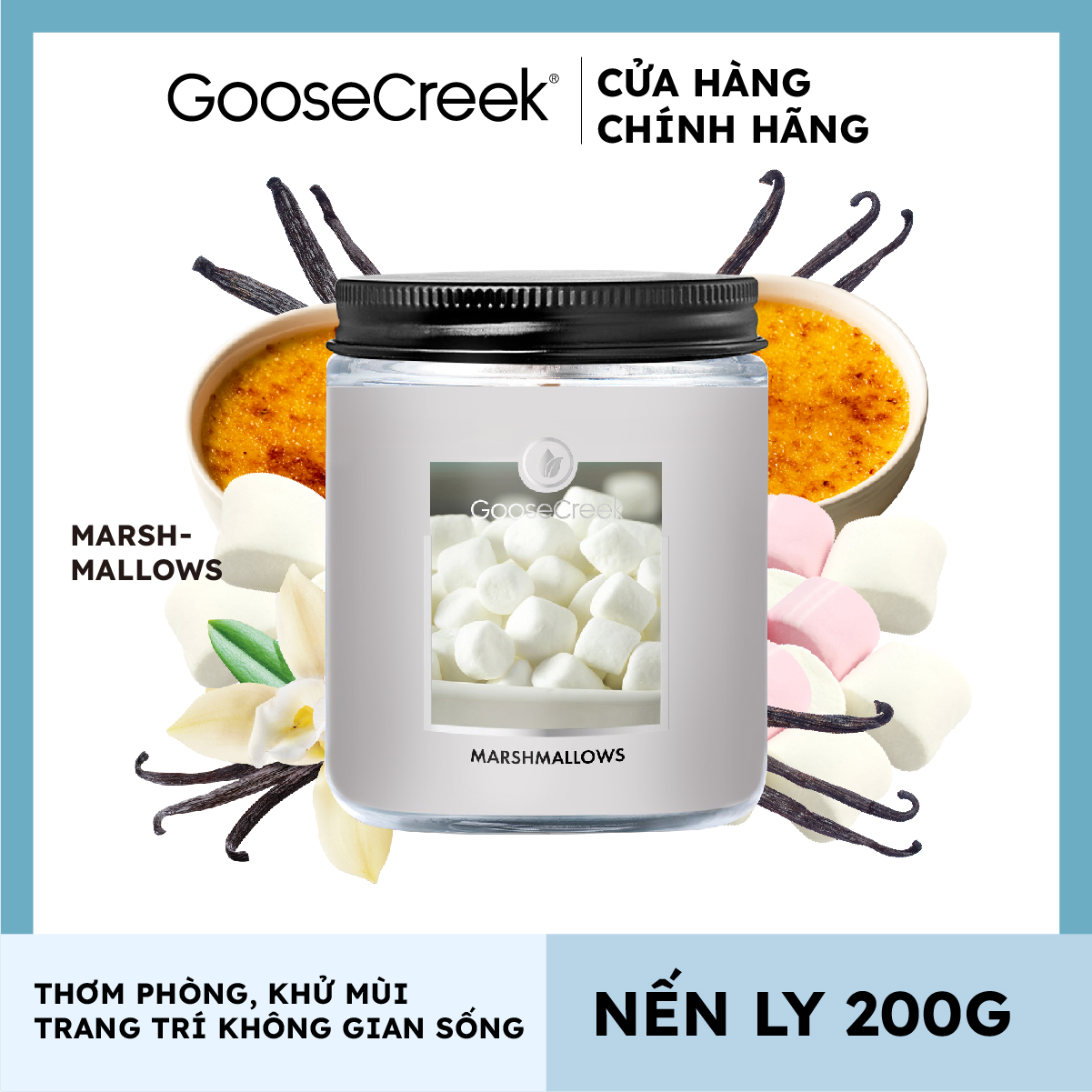 Nến ly sáp đậu nành Goose Creek - Marshmallows