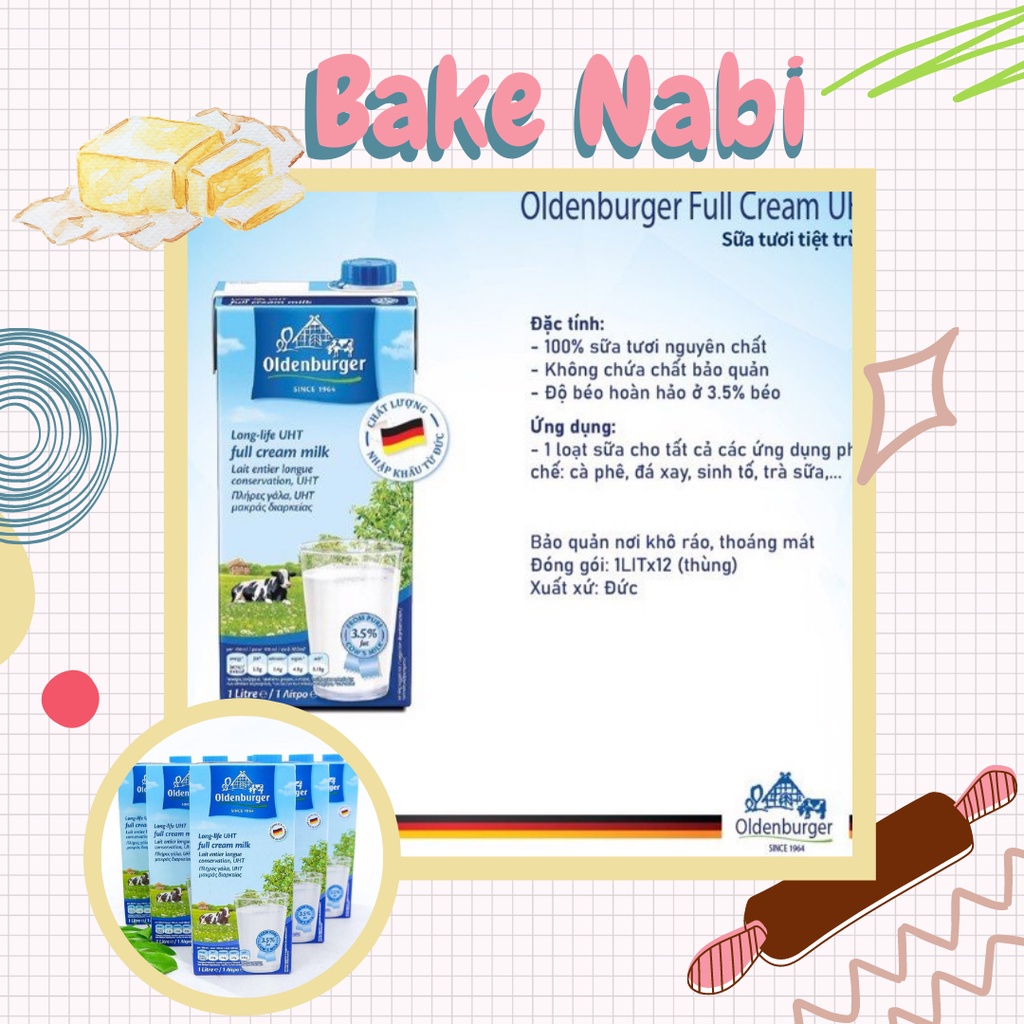 Sữa tươi nguyên kem không đường oldenburger