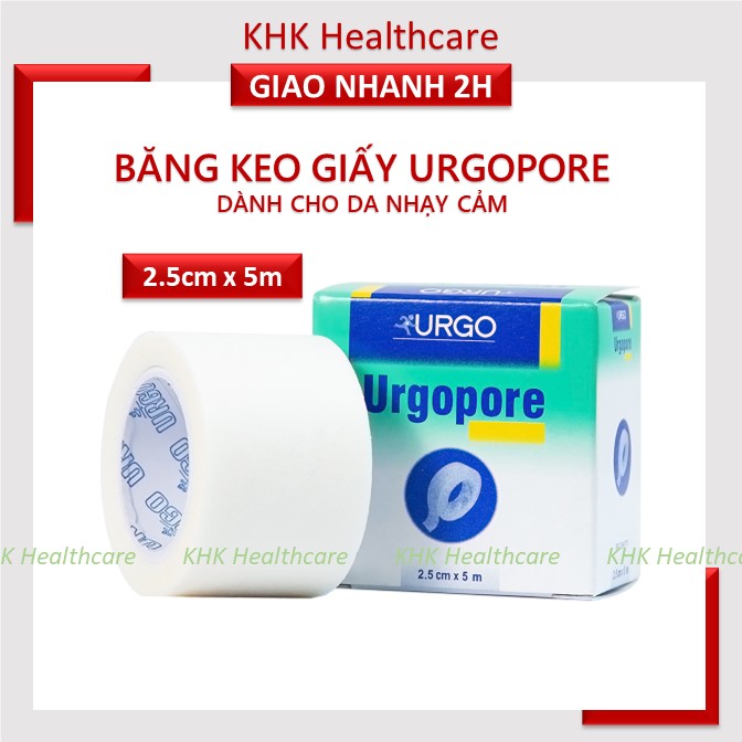 Băng keo giấy Urgo Pore (2.5cm x 5m) cố định vết thương
