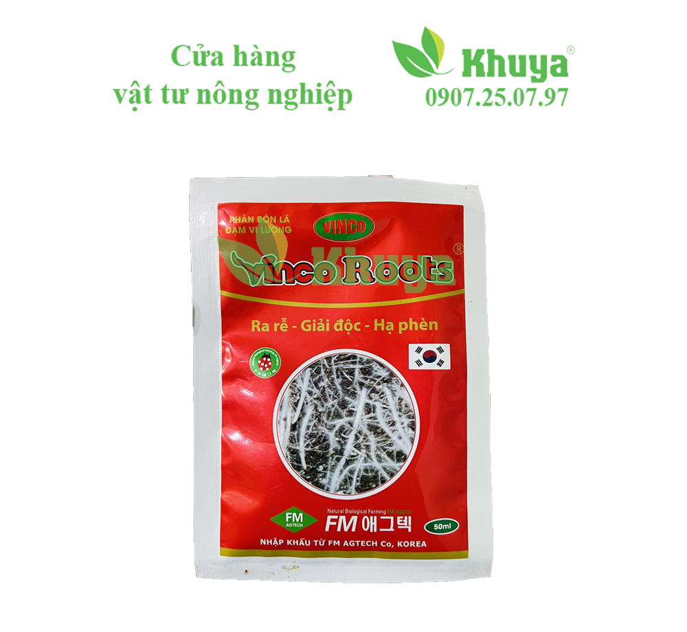 Phân bón lá Vinco Roots 50ml Ra rễ Giải Độc Hạ Phèn