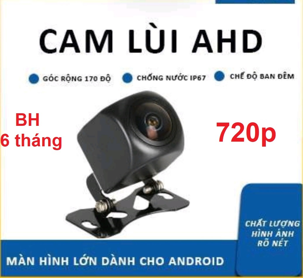 Camera lùi ô tô AHD 720p cho màn hình Android góc rộng siêu nét, cánh bướm