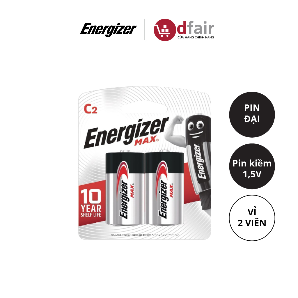 Vỉ 2 viên pin c energizer max e93 bp2 - 100193494