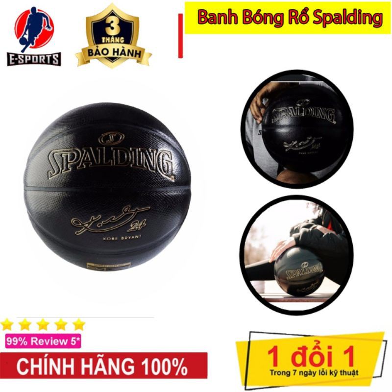 Banh bóng rổ da spalding – size7 – bản kobe briant - tặng bơm + balo rút + kim bơm + túi lưới siêu hot