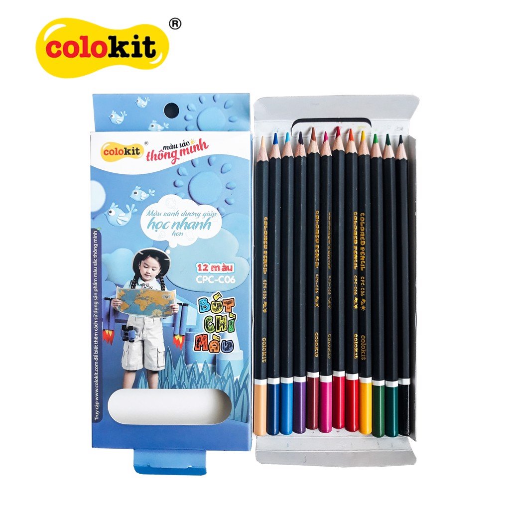 Bút chì 12 màu colokit cpc-c06 - bút máy sài gòn
