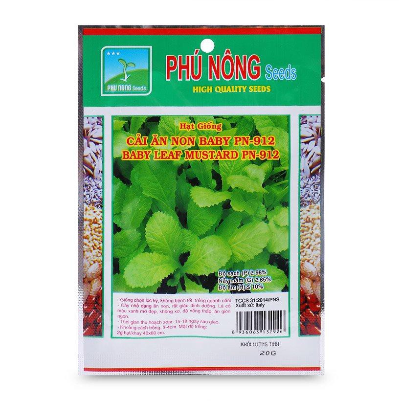 Hạt giống cải bẹ xanh non phú nông - gói 20g