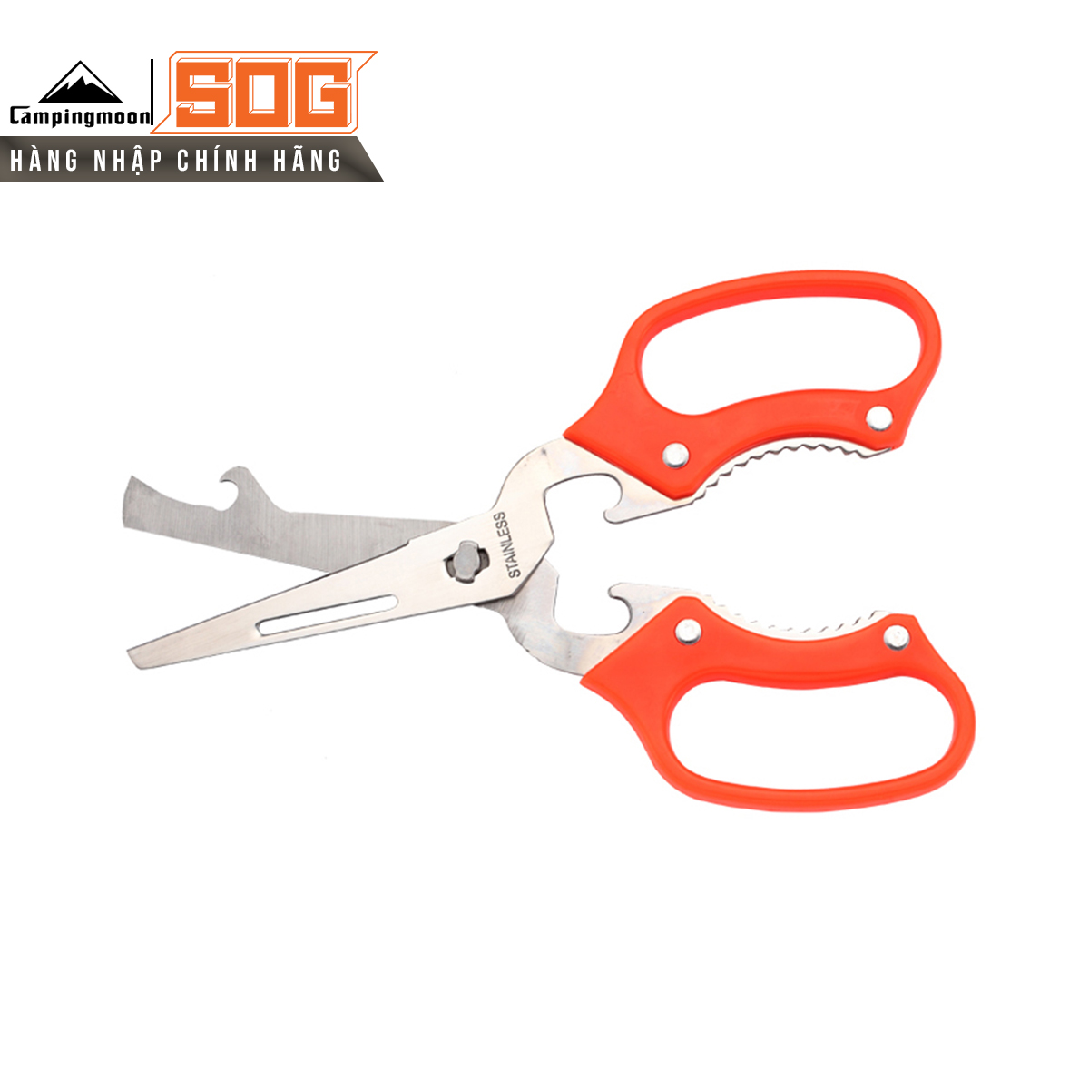 Kéo cắt đồ nướng BBQ đa chức năng Campingmoon J001