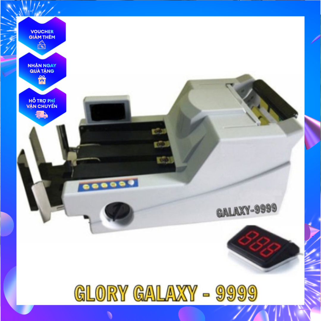 Máy đếm tiền GLORY  Galaxy 9999, máy đếm tiền công nghệ thông minh nhất năm 2022, hàng cao cấp, dùng là mê, bảo hành 24T