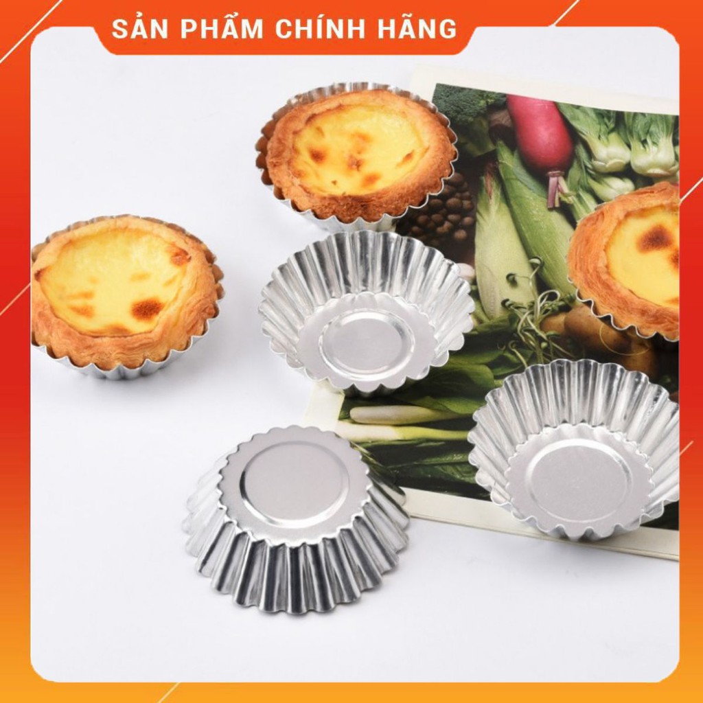 Bộ 5 khuôn tart làm bánh trứng nhôm 7cm