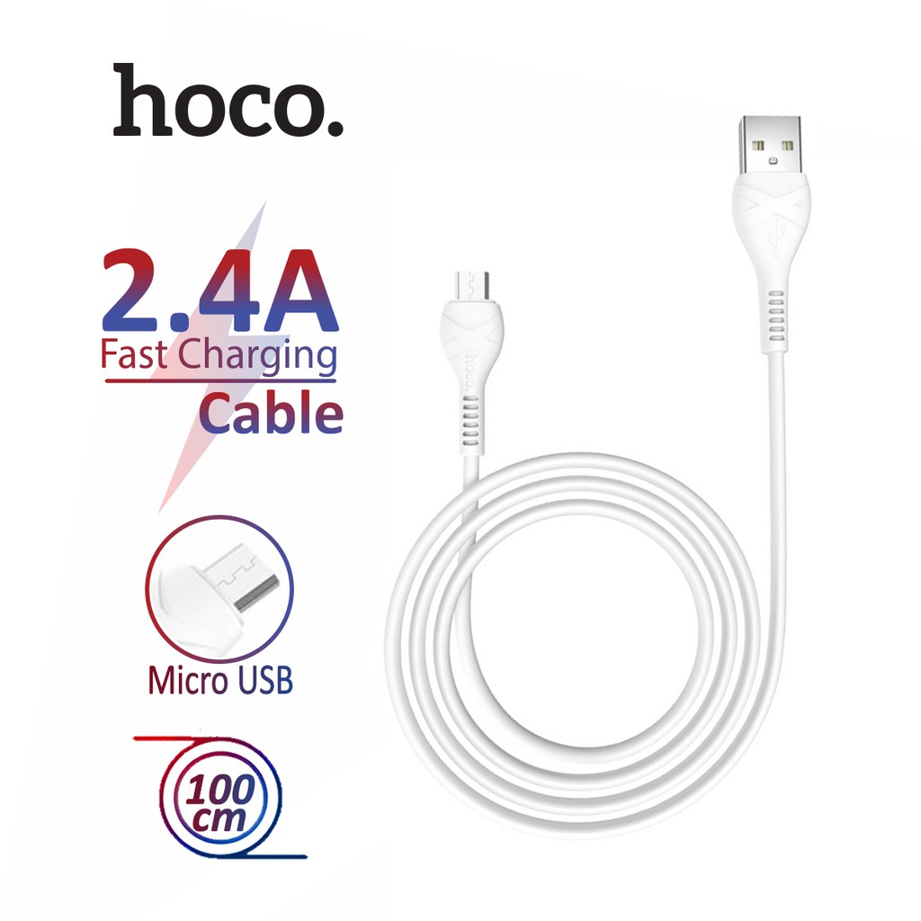 Cáp sạc nhanh 2.4A Hoco X37 chân Micro chất liệu PVC cao cấp hỗ trợ truyền dữ liệu dài 1M cho Android