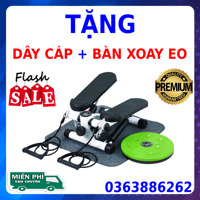 Máy chạy bộ xe đạp tập QUEEN SPORT đa chức năng tặng dây cáp + bàn xoay eo, bảo hành máy chạy bộ bước chân 2 năm