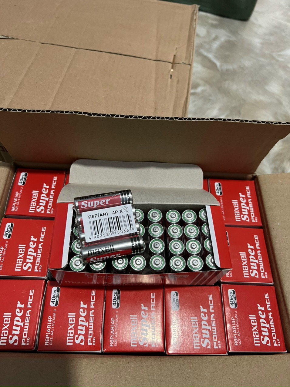 Hộp 40 viên pin aa maxell , hàng indo