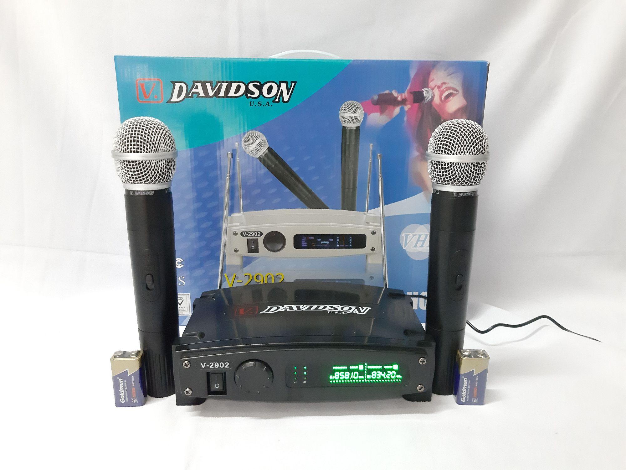Micro không dây đôi davidson 2902