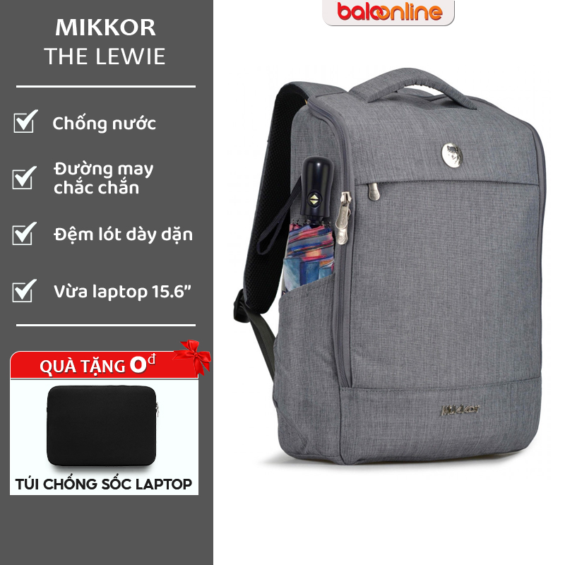 Balo Laptop Thời Trang Mikkor The Lewie Chất Liệu Polyester Chống Nước Cao Cấp