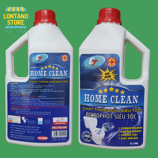 Chất thông tắc nghẽn bồn cầu wc toilet home clean siêu tốc 1.5kg xử lý 5 phút-combo2 chai - chất thông tắc bồn cầu chất lượng cao